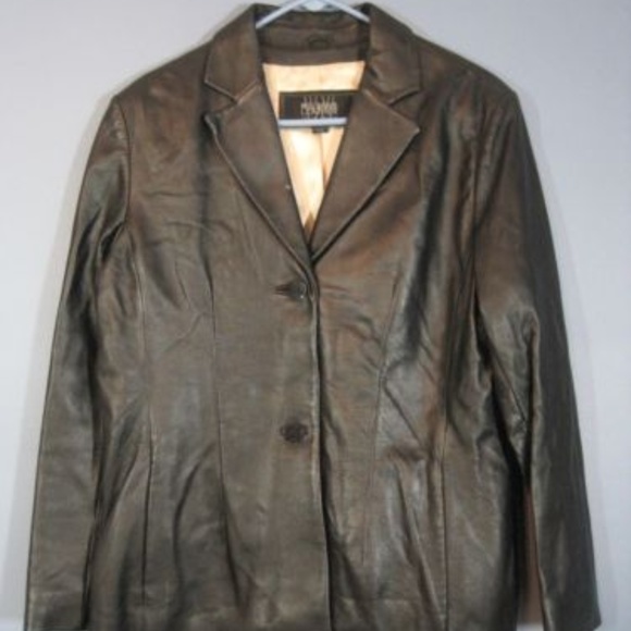 Wilsons Leather Jackets & Blazers - Wilsons Black Smooth Leather Jacket Blazer Large